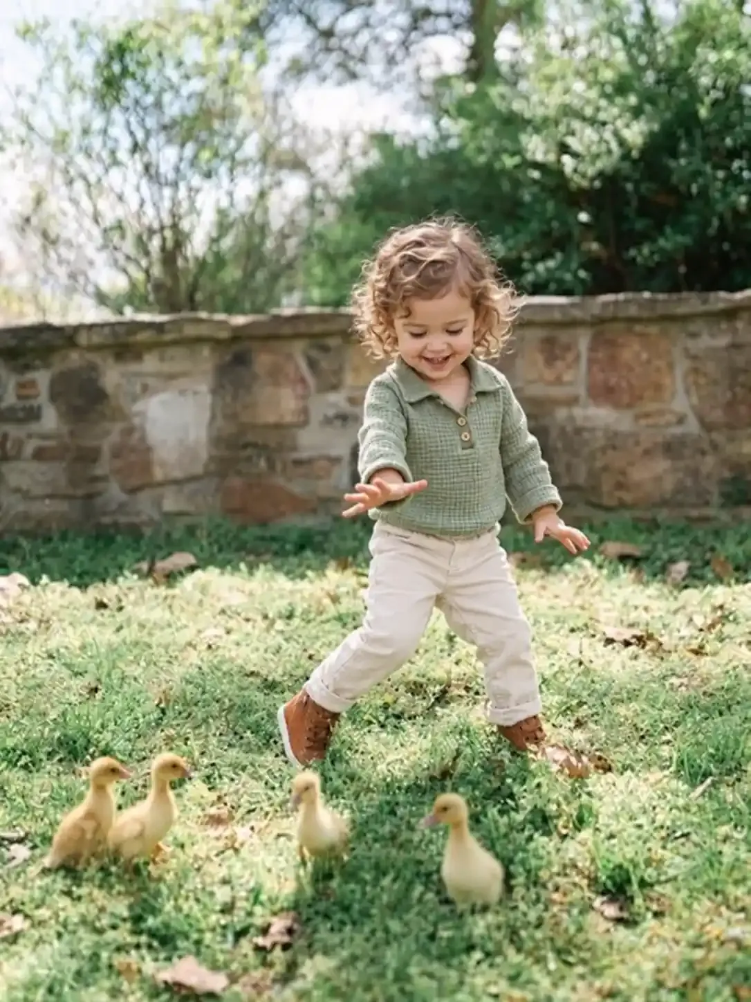 little girl playing 